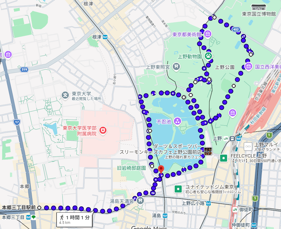 【中級者向け】上野恩賜公園・不忍池コース（約3km〜）