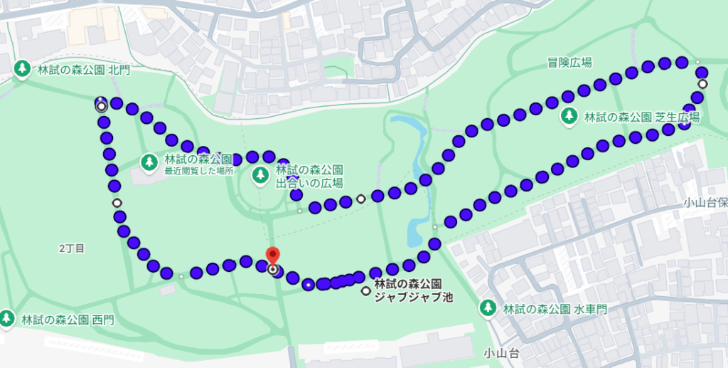 【上級】戸越発着～林試の森公園 クロスカントリー風コース